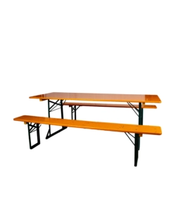 SET BIRRERIA DA ESTERNO EUROGARDEN "MAGNUM" IN LEGNO CON UN TAVOLO E 2 PANCHE PIEGHEVOLI 220X80 CM